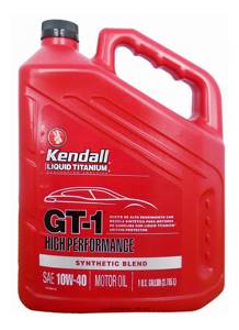 Kendall GT-1 High Performance Motor Oil with Liquid Titanium SAE 10W40, 3,78л